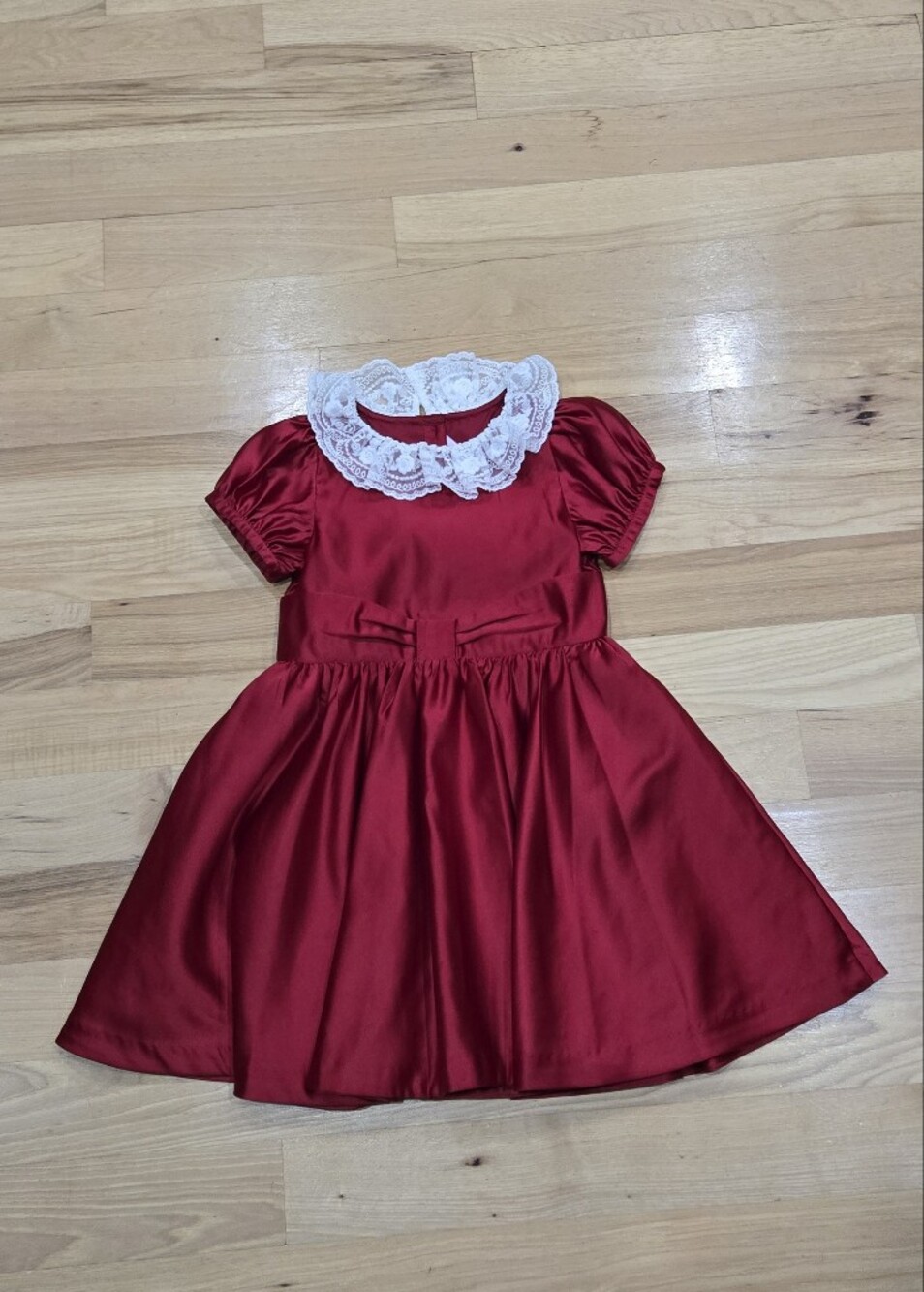 Janie And Jack X American Girl Red Party Dress with White Lace Trim Size 7